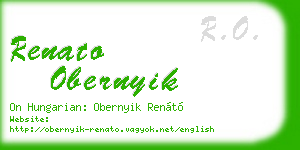 renato obernyik business card